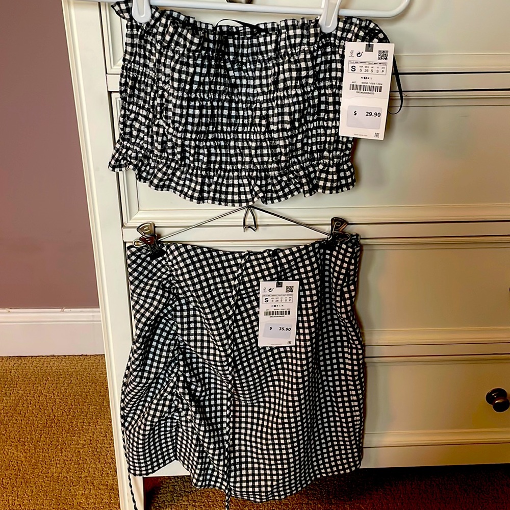 Zara NWT Halter top with skirt